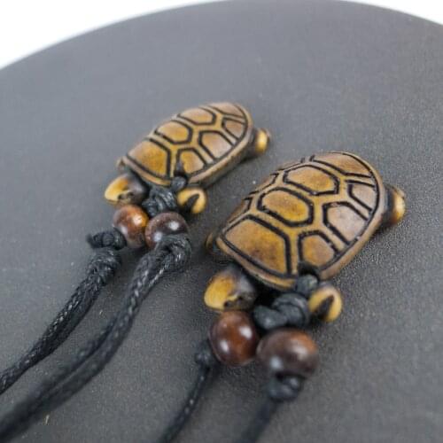 Carving Tortoise Pendants limitation Yak Bone Material Bone Art Necklace Pendant Vintage Mens adjustable Rope Necklaces #GZ306