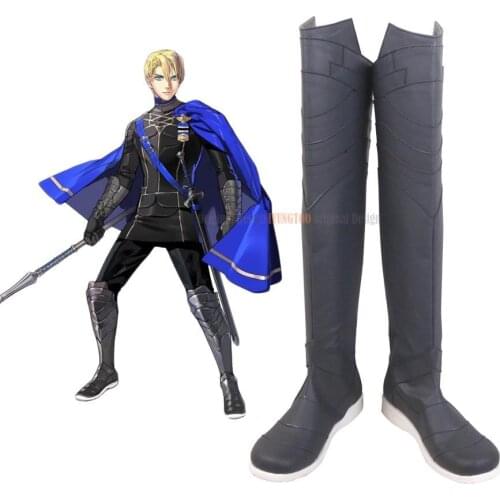 Dimitri Knee-high Boots Cosplay Fire Emblem Three Houses Dimitri Cosplay Boots Leather Shoes Custom Made