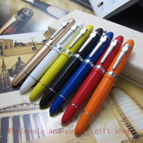 7 Color Jinhao 159 Roller Ball Pen Vivid Black With Silver CliP Big & Heavy Taipan office metal gift pen with box