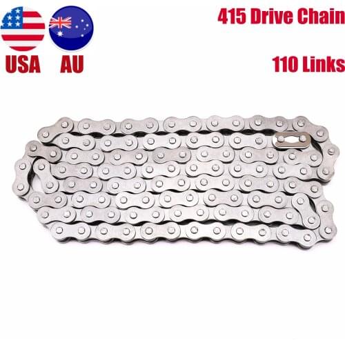 TDPRO 415-110L Drive Chain for 2-Stroke 49cc 60cc 66cc 80cc Motorized Bicycle Blikes Push Mini Bike Moped Scooter ATV