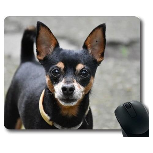Puppy Thick Mousepad,Doggy Dog Attention Animal,dogs mouse mat