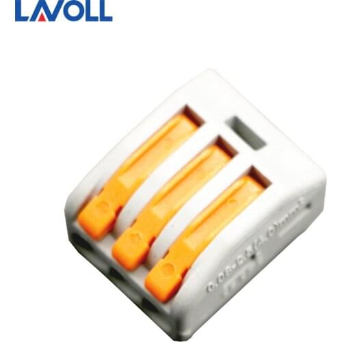 30 pieces/lot Universal Compact Wire Wiring Connector 3 pin Conductor Terminal Block With Lever wire connector