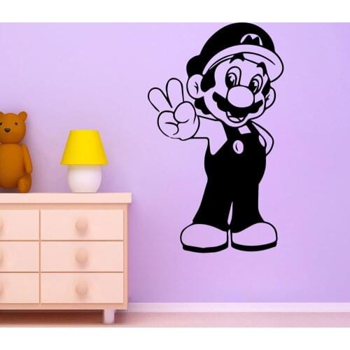Modern Super Mario Game Wall Stickers Vinyl Waterproof Home Decoration Accessories Nursery Room Bedroom Decor Wall Decal