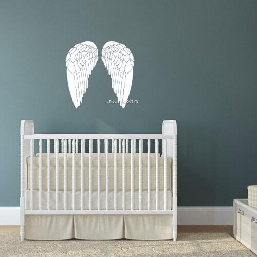 Angel Wings Vinyl Wall Stickers Removable Wall Decals High Quality Wallpaper Hot Sale Home Design Mural Decoration Room SA542