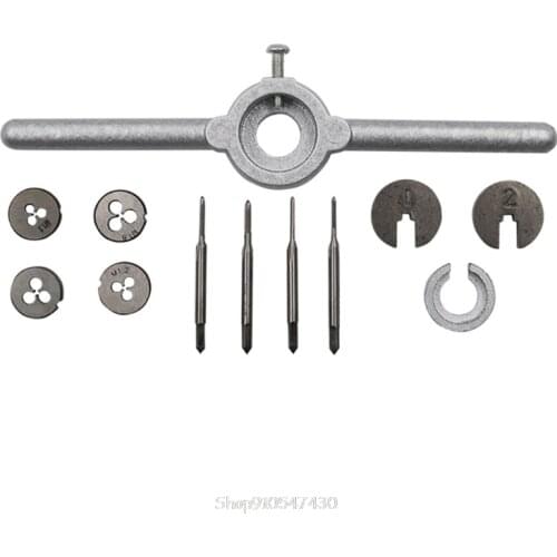 1Set Mini HSS Metric Taps Dies Wrench Handle Kit M1-M1.6 Screw Thread Making New N27 20 Dropship