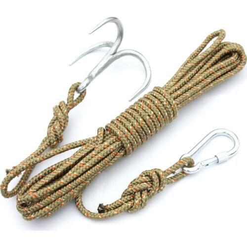 2018 Diameter 8mm Lightweight climbing rope wear-resistant corrosion-resistant climbing gear rope + buckle + hand paw 3pcs/set