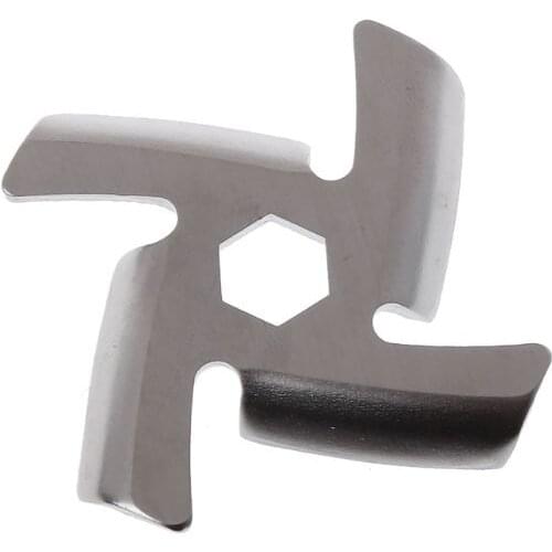 3pcs/set Type 5 Mincer Knife Stainless Steel Anti Rust 4 Blade Hexagon Hole Meat Grinder Parts Fits
