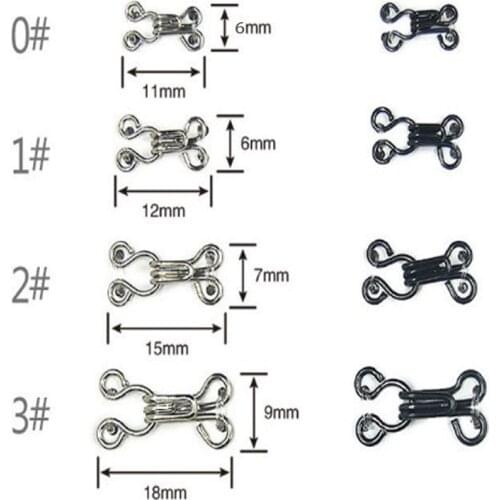 500 pcs shirt Hook and Eye Fastener Metal buckle button for Bra/Dress/Corset/collar/bag wraps quilt/shirt/garment accessories