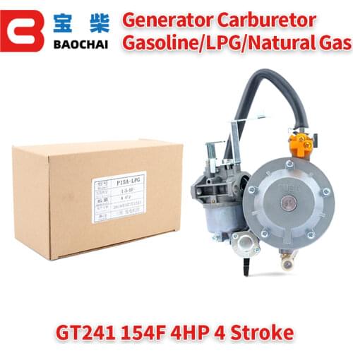 GT241 154F huayi Gasoline generator parts Engine double use LPG Manual carburetor kit assy