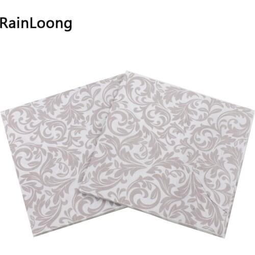 [RainLoong] Floral Flower Paper Napkins Event & Party Tissue Cocktail Napkins Decoration Serviettes 33*33cm 1 pack (20pcs/pack)