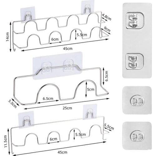 Double-layer Shoes Holder Wall Mount Slipper Hanging Shelf Organizer Living Room