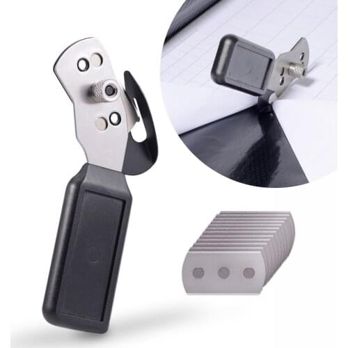 EHDIS Vinyl Film PTFE Coat Knife Cutter With 12pcs Metal Blade Window Tint Sticker Paperback Slitter Car Wrap Decal Cutting Tool