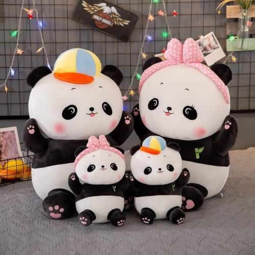 Giant Panda Doll Plush Toy Ragdoll Cute Couple Gift Marriage Creative Press Doll for Children Girls Kids Baby Birthday Gifts