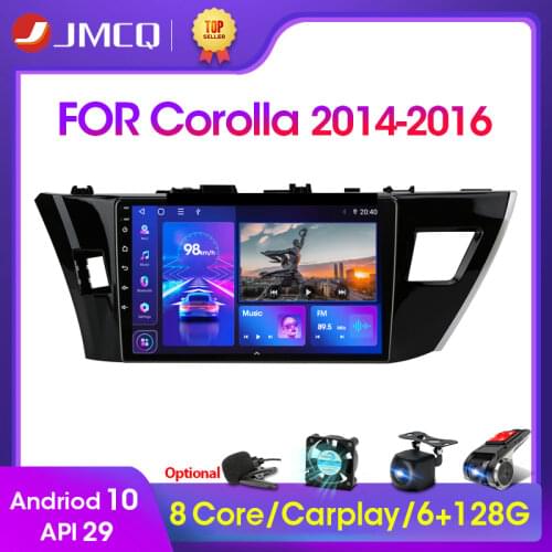 JMCQ Android 9.0 2G+32G 2DIN DSP Car Radio Multimedia Video Player For Toyota Corolla Ralink 2014-2016 Navigation GPS Head Unit