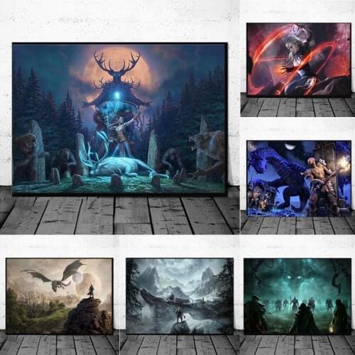 The Elder Scrolls Popular Online Games HD Picture Print Canvas Painting Living Room Bedroom Decoration Painting No Frame