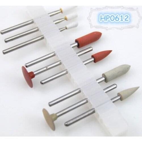 Dental Metal Crown and Steel Base Finishing and Polishing Kits 9Pcs/Set HP0612