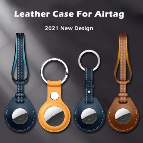 High quality Leather Case For Apple Airtags Protective cover For Apple Locator Tracker Anti-lost Device Keychain Protect Sleeve