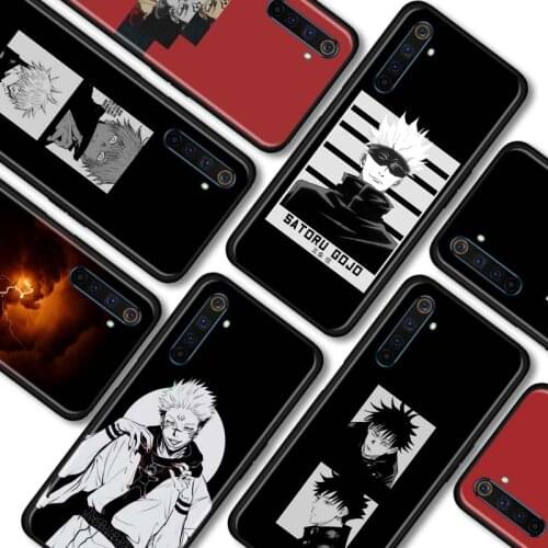 Jujutsu kaisen Gojou satoru Phone Case for Oppo A9 2020 Realme Q2 7 Global XT X7 X2 6 5 Pro X3 Q2i 7i 6S Soft Black Shell Cover
