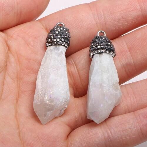 Necklace Pendant For Jewelry Making Irregular Crystal Drill Pendant Charms Necklace Handiwork Sewing Craft Accessory