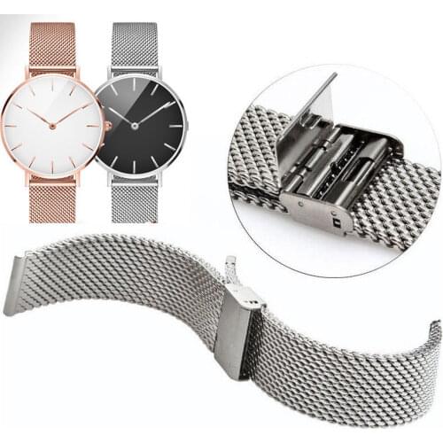 Mesh Stainless Steel Milanese Watch Band Link Bracelet Wrist Strap Gold Sliver 4 Colors Width 12-22mm