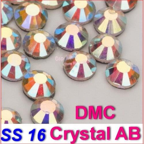 SS16 1440pcs/Bag Clear AB Crystal DMC HotFix FlatBack Rhinestones strass,DIY iron glass garment Hot Fix crystals stones glitters