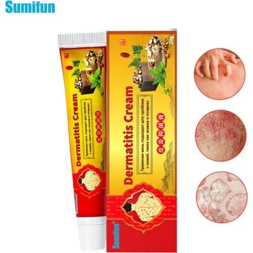 Sumifun 1Pcs 20g Herbal Antibacterial Cream Dermatitis Ointment Treatment Eczema Psoriasis Anti-Itching Medical Plaster with Box