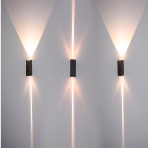 LED Waterproof Wall Lamp Indoor & Outdoor IP65 Aluminum Up and Down Lighting 2x3W Cree chips Porch Garden Bedroom Bathroom