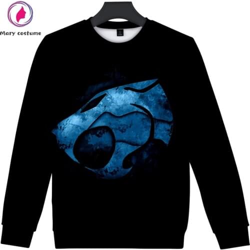 Kawaii Anime ThunderCats O Collar Sweatshirt Men/women Slim Fashion Round Neck Sweatshirt Casual Harajuku Streetwear Clothes