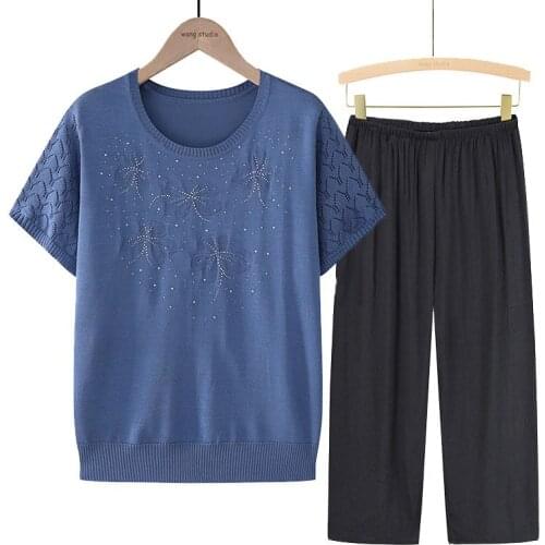 Cotton Lounge Summer Woman Top High Quality Brief Nightwear Round Neck Pure Soft Colorful Two Pieces Home Shirts Large Size Red