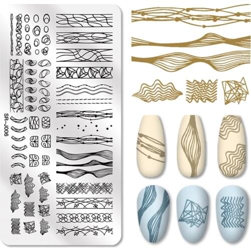 Nail Art Templates Stamping Plate Design Flower Animal Glass Temperature Lace Stamp Templates Plates Image