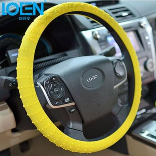 Universal Silicone Car Steering Wheel CoverS Skid Soft Stretch Steering Wheels Auto Supplies 6 Color For Honda Kia Mazda Toyota