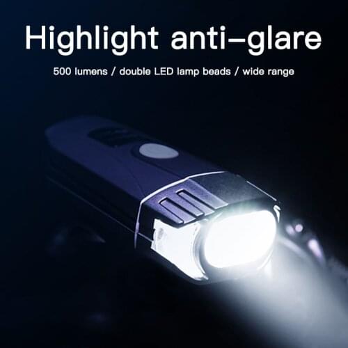 Bike Front Light USB Rechargeable LED Light High Quality Flashlight Cycling Headlight Front Light Waterproof Bicycle MTB Lamp