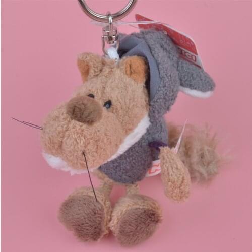 1 Pcs Grey Cloth Wolf Small Plush Pendant Toy, Kids Doll Keychain / Keyholder Gift Free Shipping