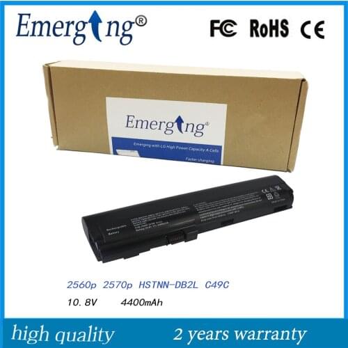 10.8V New Laptop Battery for HP EliteBook 2560p 2570p HSTNN-DB2L C49C