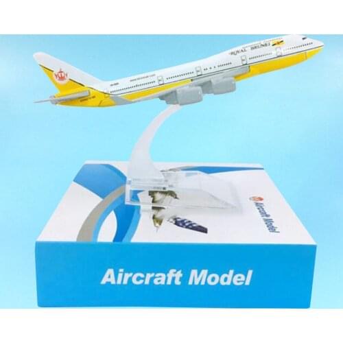 16CM Royal Brunei Airlines 1:400 B747-400 747 Model Toys W Base Airbus Metal Alloy Aircraft Plane Airliner Display Souvenirs
