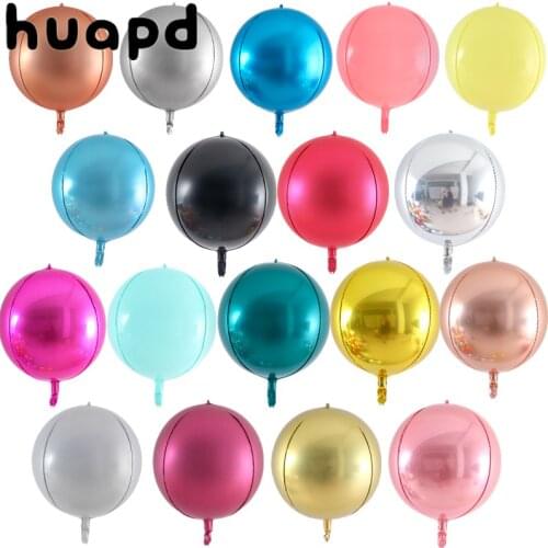 20pcs 10/18/22inch Rose Gold gold silver 4D Round Foil Balloons Wedding Birthday Party Decoration Helium Burgundy Globos Balloon