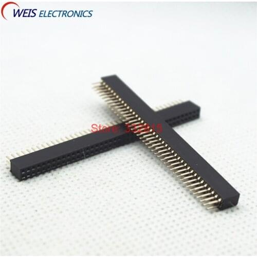 200PCS 1.27MM pitch 2x40 pin 2*40p Female Header Connector socket Plastic high:4.5mm Gold-plated Free shipping