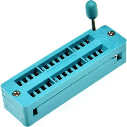 28 Pin Green ZIF Lockable Socket