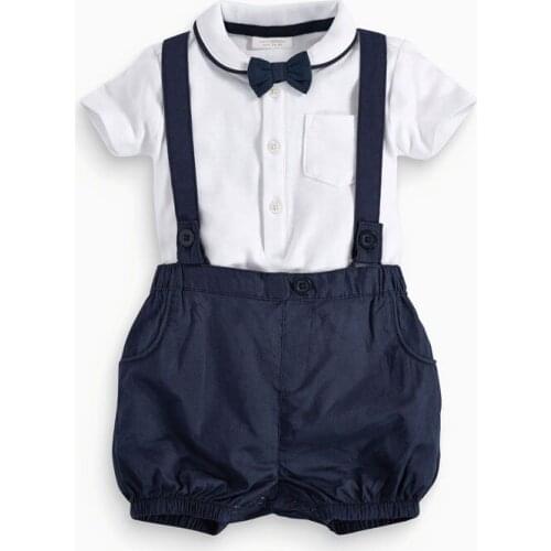 3pcs Toddler Baby Infant Boy Girl Unisex Outfits Bow Tie T shirt Bib Pants Kids Casual Clothes Set