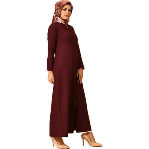 Abaya For Muslim Women Dress Kaftan Robe Trench Coats Femme Musulman Ensembles Abayas Hijab Caftan Dubai Turkey Islamic ClotF916
