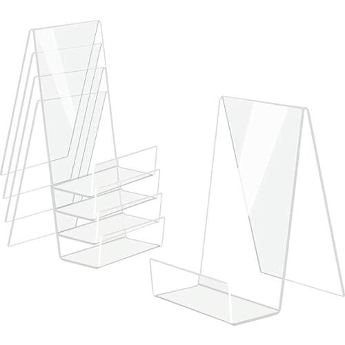 Acrylic Book Stand with Ledge,Transparent Acrylic Display Easel, Clear Tablet Holder for Books,Notebooks,Artworks,CD