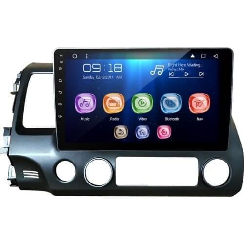Allways 10.1" IPS Screen Android 8.1 Quad-core Ram 1GB Rom 16GB Car Multimedia for Honda Civic (LHD) 2008-2011 Full touch screen