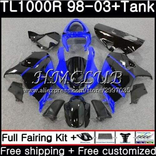 +Tank For SUZUKI Blue black TL1000R 1998 1999 2000 2001 2002 2003 38HC.4 TL1000 R TL 1000 R 1000R 98 99 00 01 02 03 Fairings