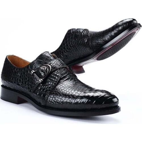 Baoduli new arrival crocodile leather Men shoes Leather shoes business formal shoes classic crocodile leather shoes male shoes