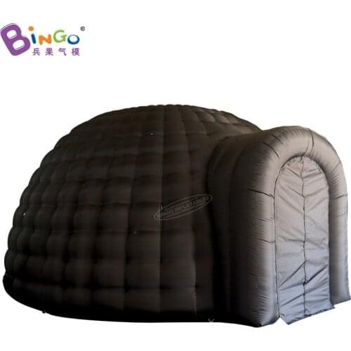 Free Shipping 6x6x3.5 Meters Inflatable Dome Tent For Event / Giant Black Igloo With Blower - BG-T0327-2