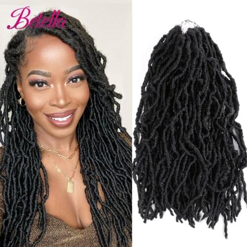 Betella Hair Nu Soft Locs Natural Curly Dreadlocks Hair Dark Omber Faux Locs Crochet Braids Hair Synthetic Crochet Hair