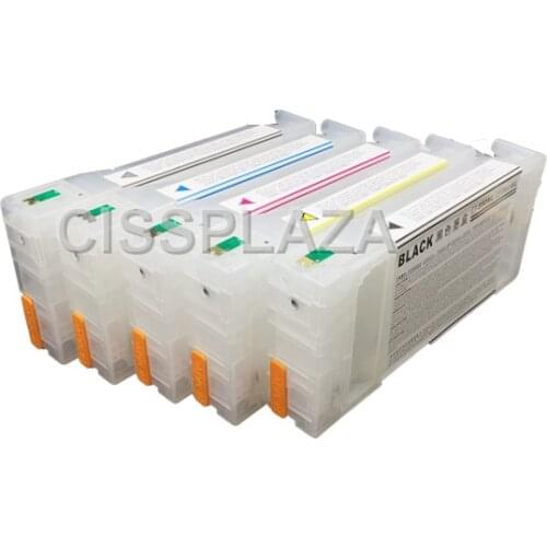 CISSPLAZA 5pcs T6361 T6371 T5961 T597 350ml Refillable Ink Cartridges compatible for epson pro 7700 9700 7710 9710 with chip