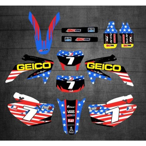 Customized Motocross Graphics Stickers Decals for Honda CRF250X CRF 250X 2004 2005 2006 2007 2008 2009 2010 2011 2012-2016-2018