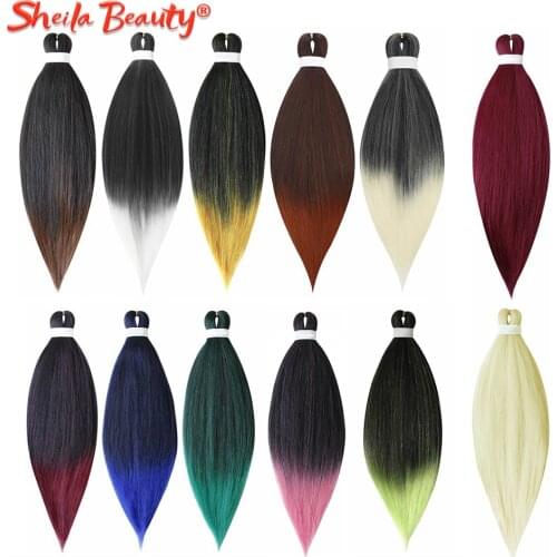 Ombre Synthetic Crochet Hair Zizi Braids Pre Stretched Jumbo Braiding Hair Extensions Expression Box Braids Pink