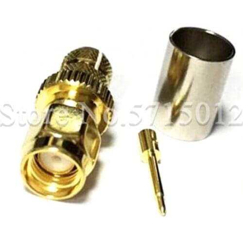 5PCS RF Coaxial Connector For Connect LMR300 RG6 Cable/Internal Thread Internal Needle SMA Male Connector SMA J-C-5